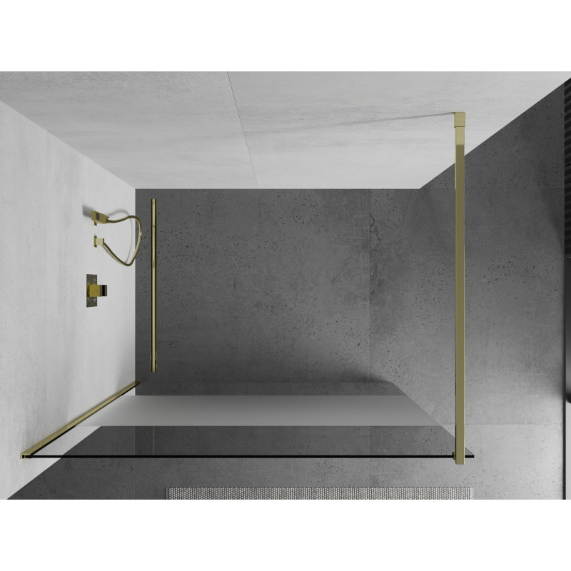 Mexen Kioto dušo sienelė Walk-in 120 x 200 cm, skaidri/matinė 8 mm, auksinė - 800-120-101-50-35