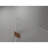 Mexen Lunar-F Sulankstoma dušo kabina kairėje 85 x 80 cm, skaidri, rožinis auksas - 836-085-080-60-00-L