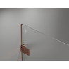 Mexen Lunar-F Sulankstoma dušo kabina kairėje 85 x 80 cm, skaidri, rožinis auksas - 836-085-080-60-00-L