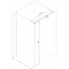 Mexen Kioto dušo sienelė Walk-in 90 x 200 cm, permatoma/matinė 8 mm, rožinis auksas - 800-090-101-60-35