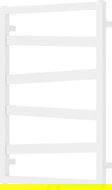 Mexen Zoom dekoratyvinis vonios kambario radiatorius 770 x 530 mm, 275 W, baltas - W130-0770-530-00-20
