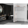 Mexen Kioto Dušo sienelė Walk-in 120 x 200 cm, skaidri/matinė 8 mm, rožinio aukso spalva - 800-120-101-60-35