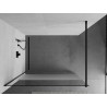 Mexen Kioto dušo sienelė Walk-in 80 x 200 cm, skaidri / matinė 8 mm, juoda - 800-080-101-70-35