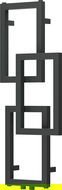 Mexen Grid dekoratyvinis vonios radiatorius 870 x 360 mm, 209 W, antracitas - W215-0870-360-00-66