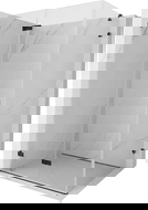 Mexen Lunar-F kairiosios pusės sulankstoma dušo kabina 90 x 70 cm, permatoma, juoda - 836-090-070-70-00-L