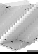 Mexen Lunar-F sulankstoma kairės pusės dušo kabina 95 x 80 cm, skaidri, juoda - 836-095-080-70-00-L