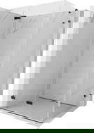 Mexen Lunar-F sulankstoma dušo kabina kairė 100 x 80 cm, permatoma, juoda - 836-100-080-70-00-L