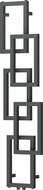 Mexen Grid dekoratyvinis vonios kambario radiatorius 1360 x 390 mm, 349 W, antracitas - W215-1360-390-00-66