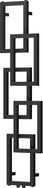 Mexen Grid dekoratyvinis vonios radiatoriaus 1360 x 390 mm, 349 W, juodas - W215-1360-390-00-70