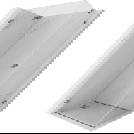 Mexen Lunar-F sulankstoma dušo kabina, kairioji, 85 x 80 cm, permatoma, tamsus metalas - 836-085-080-95-00-L