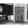 Mexen Kioto+ dušo siena su lentyna Walk-in 90 x 200 cm, grafitas, chromas - 800-090-121-01-40