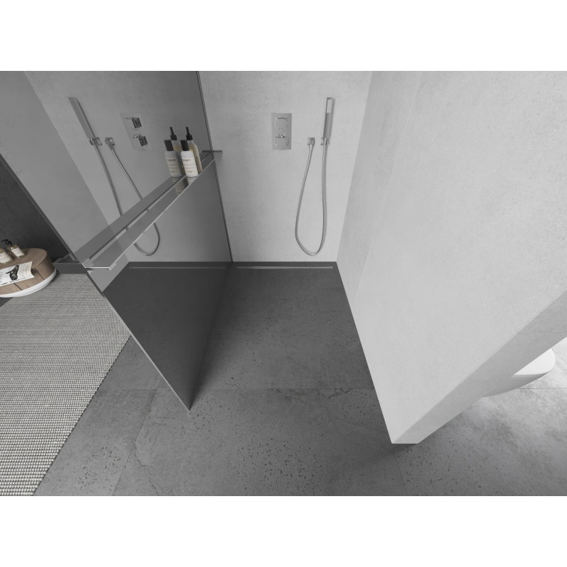 Mexen Kioto+ dušo siena su Walk-in lentyna 70 x 200 cm, veidrodis, chromas - 800-070-121-01-50