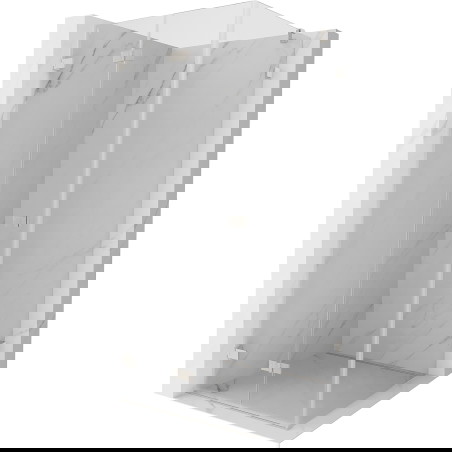 Mexen Lunar-F Sulankiojama dušo kabina, kairė, 95 x 90 cm, permatoma, šlifuotas nikelis - 836-095-090-97-00-L