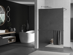 Mexen Kioto+ dušo siena su lentyna Walk-in 80 x 200 cm, veidrodis, chromas - 800-080-121-01-50