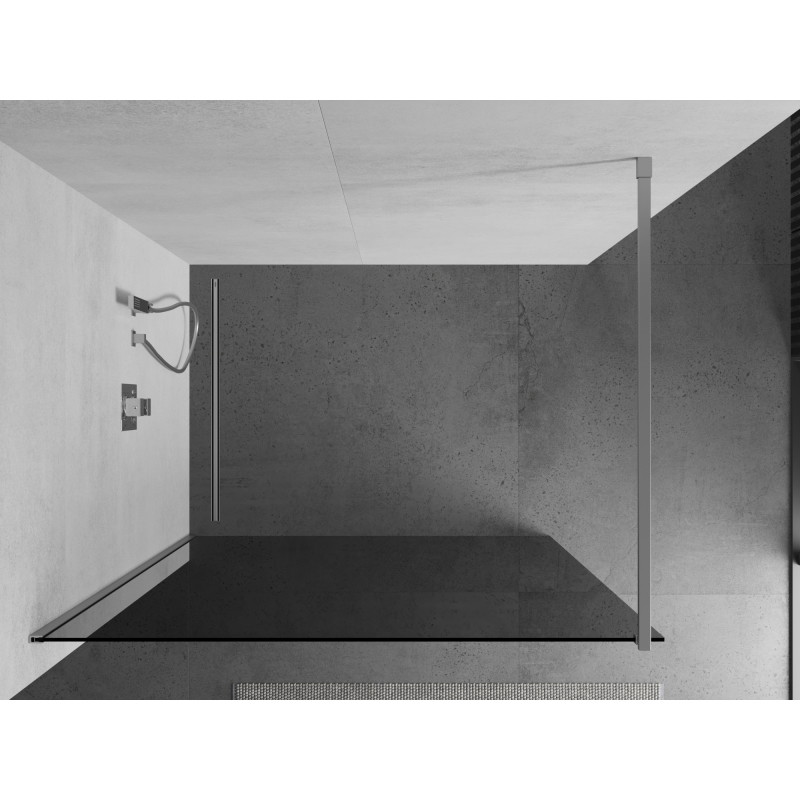 Mexen Kioto dušo pertvara Walk-in 70 x 200 cm, grafitas 8 mm, chromas - 800-070-101-01-40