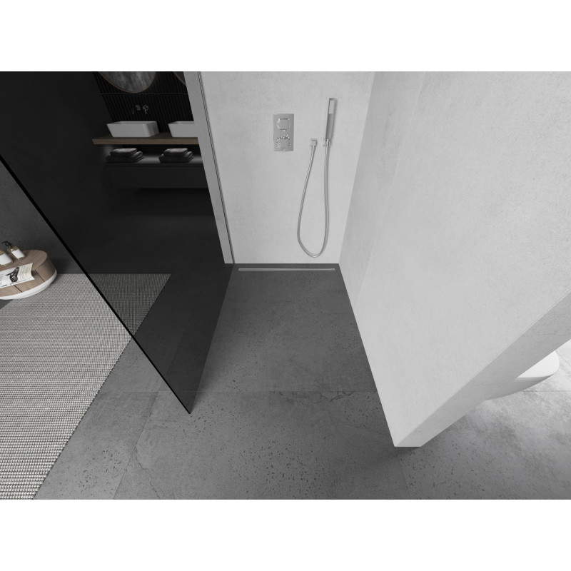 Mexen Kioto dušo pertvara Walk-in 70 x 200 cm, grafitas 8 mm, chromas - 800-070-101-01-40