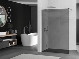 Mexen Kioto dušo sienelė Walk-in 90 x 200 cm, grafitas 8 mm, chromas - 800-090-101-01-40