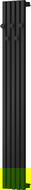 Mexen Flux dekoratyvinis vonios radiatorius 1500 x 240 mm, 450 W, juodas - W127-1500-240-00-70