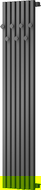 Mexen Flux dekoratyvinis vonios radiatorių 1500 x 360 mm, 630 W, antracitas - W127-1500-360-00-66