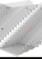 Mexen Lunar-F Dviguba sulankstoma dušo kabina 95 x 80 cm, skaidri, šlifuotas varis - 836-095L-080P-65-00