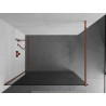Mexen Kioto dušo siena Walk-in 80 x 200 cm, grafitas 8 mm, rožinis auksas - 800-080-101-60-40