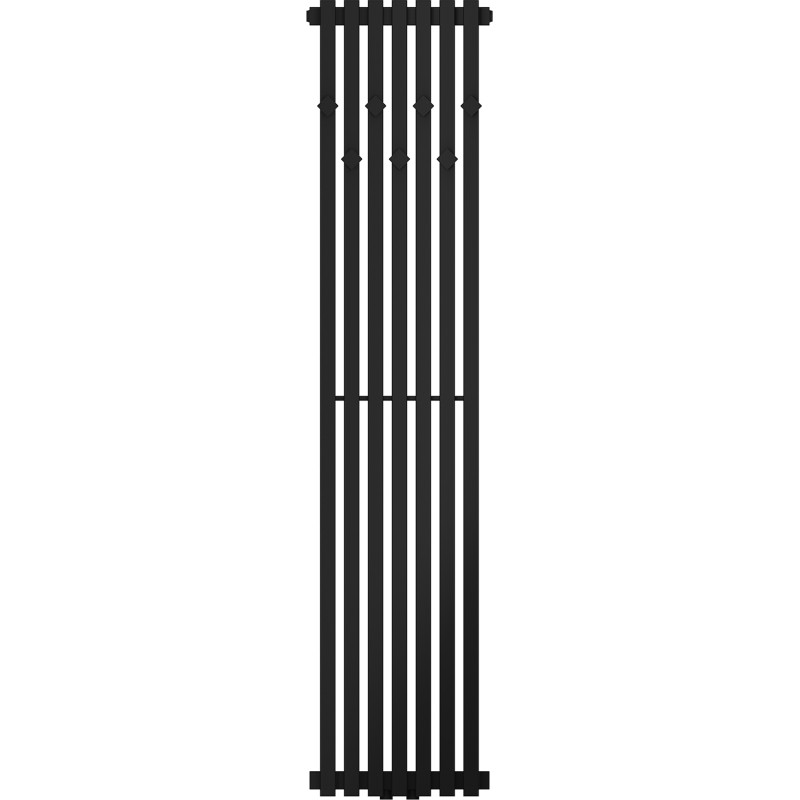 Mexen Flux dekoratyvinis vonios radiatorius 1500 x 340 mm, 630 W, juodas - W127-1500-340-00-70