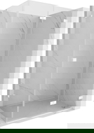 Mexen Lunar-F dešinė pusėje sulankstoma dušo kabina 90 x 80 cm, skaidrus, baltas - 836-090-080-20-00-P