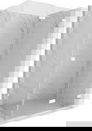 Mexen Lunar-F sulankstoma dešinė dušo kabina 100 x 80 cm, skaidri, balta - 836-100-080-20-00-P