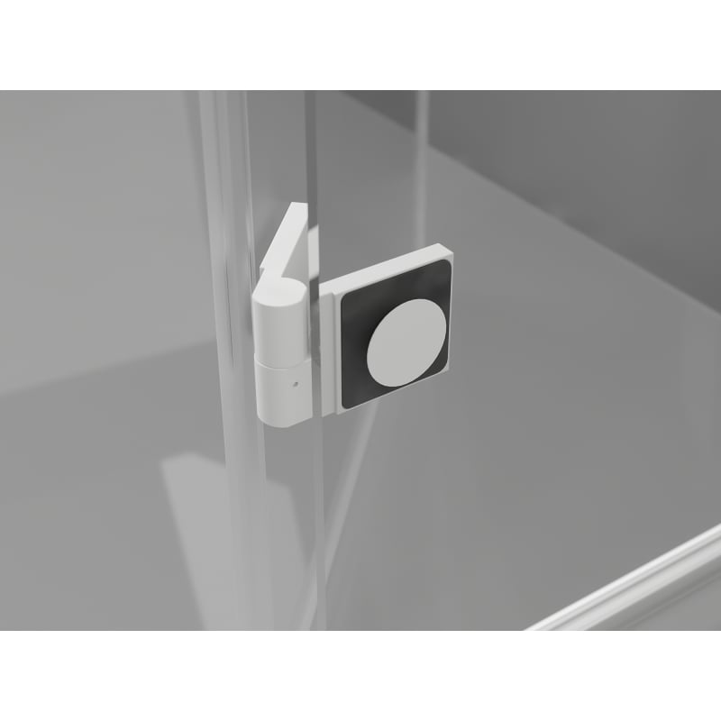 Mexen Lunar-F sulankstoma dešinė dušo kabina 100 x 100 cm, skaidrus, baltas - 836-100-100-20-00-P