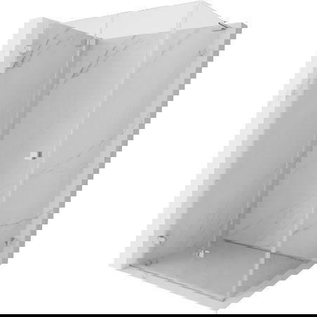 Mexen Lunar-F L sulankstoma dušo kabina kairioji 80 x 70 cm, permatoma, chromuota - 836L-080-070-01-00-L