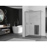 Mexen Kioto+ dušo sienelė su lentyna Walk-in 70 x 200 cm, juodas rėmas, chromas - 800-070-121-01-70