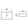Mexen Gaja antstalinis praustuvas 66 x 45 cm, baltas - 21726600