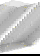 Mexen Lunar-F dešinysis sulankstomas dušo kabina 90 x 70 cm, skaidri, šukinis auksas - 836-090-070-55-00-P