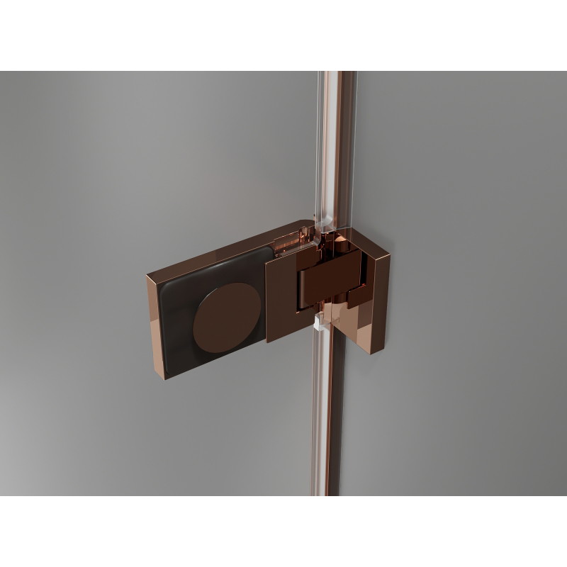 Mexen Lunar-F sulankstoma dušo kabina, dešinė 85 x 80 cm, skaidri, rožinis auksas - 836-085-080-60-00-P