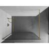 Mexen Kioto Dušo siena Walk-in 50 x 200 cm, juodas rėmas 8 mm, auksinė - 800-050-101-50-70