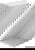 Mexen Lunar-F L dušo kabina sulankstoma kairė 90 x 70 cm, permatoma, auksinė šlifuota - 836L-090-070-55-00-L