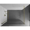 Mexen Kioto dušo siena Walk-in 70 x 200 cm, juoda rėmelė 8 mm, auksinė - 800-070-101-50-70