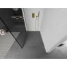Mexen Kioto dušo siena Walk-in 70 x 200 cm, juoda rėmelė 8 mm, auksinė - 800-070-101-50-70