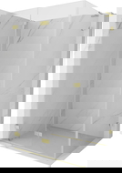 Mexen Lunar-F L sulankstoma dušo kabina kairė 90 x 80 cm, skaidri, auksinė šlifuota - 836L-090-080-55-00-L