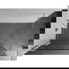 Mexen Kioto dušo sienelė 100 x 200 cm, Skaidrus/Juodas raštas 8 mm, Auksinė - 800-100-101-50-70