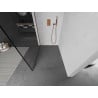 Mexen Kioto Dušo siena Walk-in 70 x 200 cm, juoda rėmelis, 8 mm, rožinis auksas - 800-070-101-60-70