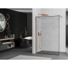 Mexen Kioto Dušo siena Walk-in 70 x 200 cm, juoda rėmelis, 8 mm, rožinis auksas - 800-070-101-60-70