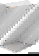 Mexen Lunar-F L sulankstoma dušo kabina kairė 90 x 70 cm, skaidri, šlifuota varinė - 836L-090-070-65-00-L