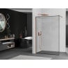 Mexen Kioto dušo siena Walk-in 120 x 200 cm, juodas rėmelis 8 mm, rožinis auksas - 800-120-101-60-70