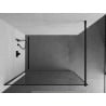 Mexen Kioto dušo siena Walk-in 50 x 200 cm, juodas rėmas 8 mm, juoda - 800-050-101-70-70