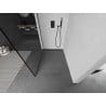 Mexen Kioto dušo siena Walk-in 100 x 200 cm, juodas rėmas 8 mm, juoda - 800-100-101-70-70