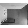 Mexen Kioto Dušo siena Walk-in 80 x 200 cm, juoda tinklelis 8 mm, chromas - 800-080-101-01-77
