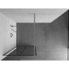 Mexen Kioto dušo siena Walk-in 80 x 200 cm, juodas tinklelis 8 mm, chromas - 800-080-101-01-77