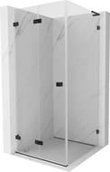 Mexen Lunar-F L sulankstoma dušo kabina kairė 90 x 90 cm, skaidri, juoda - 836L-090-090-70-00-L