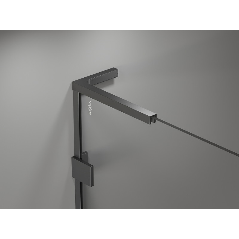 Mexen Lunar-F L sulankstoma dušo kabina kairė 85 x 80 cm, permatoma, tamsaus metalo - 836L-085-080-95-00-L